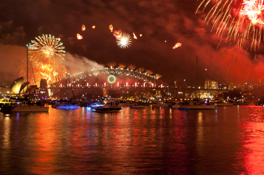 Sydney Harbour during New Year's Eve Celebrations