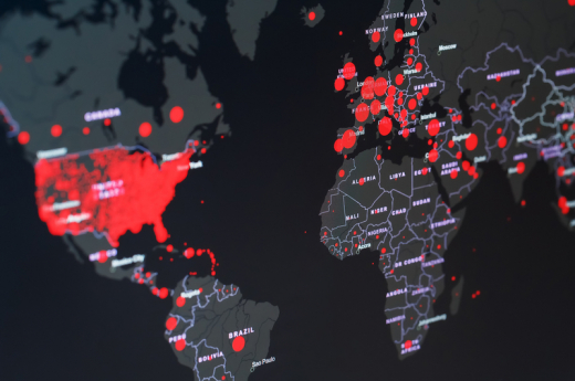 Global map of COVID 19 epidemic