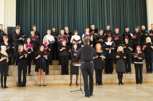 A choir singing